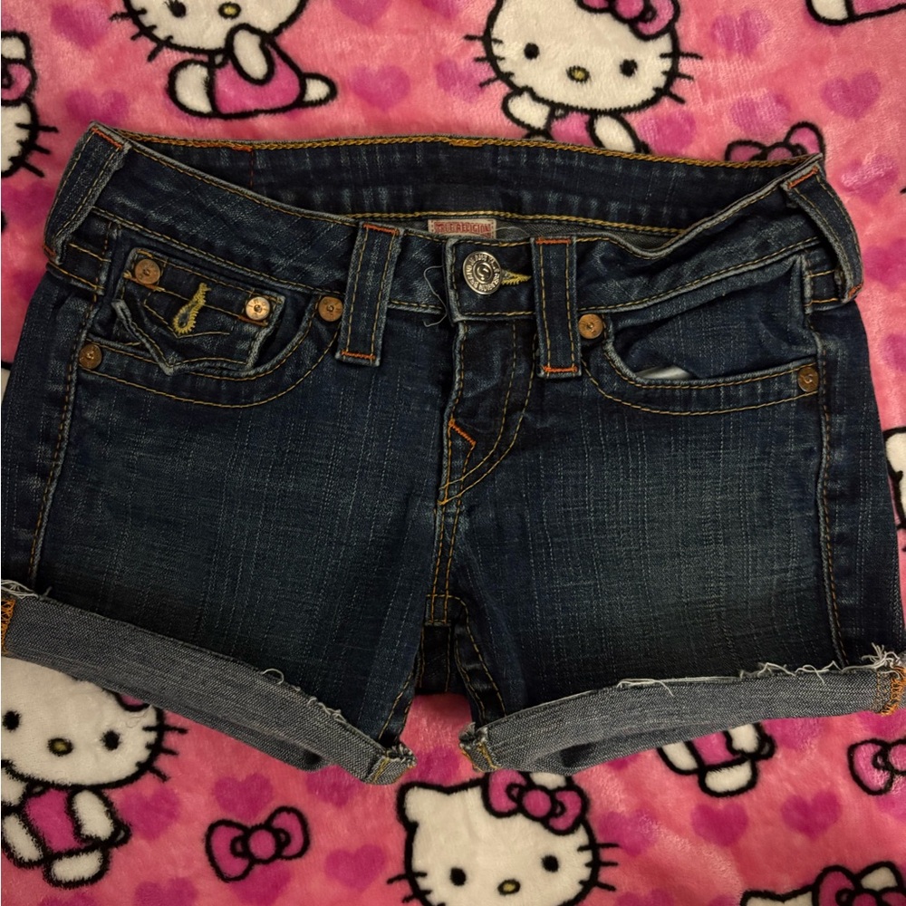 True Religion Indigo Denim Shorts